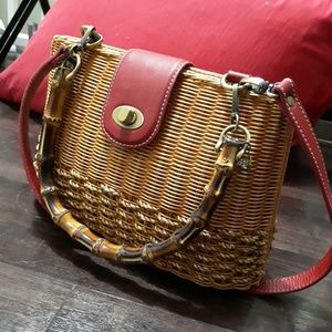 Red and rattan bag brand New Purse for the People